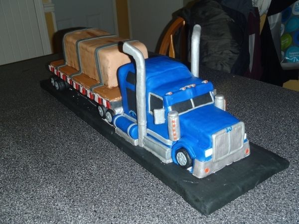 cake with trucks