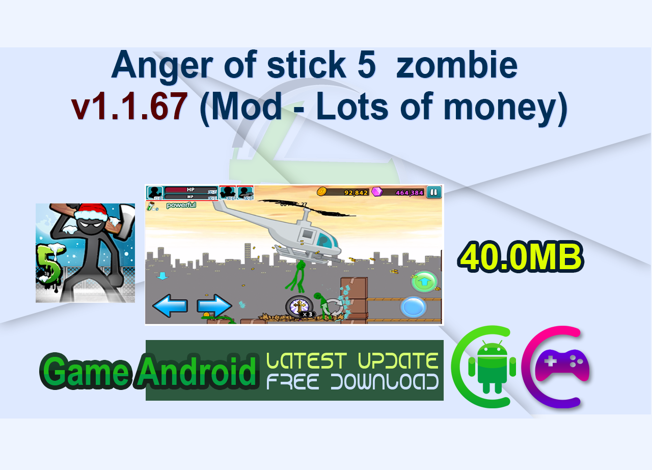 Anger of stick 5  zombie v1.1.67 (Mod – Lots of money)