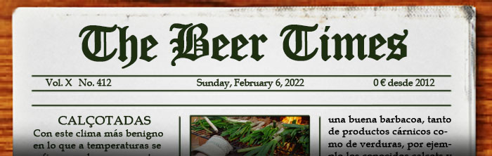 Dominical suplemento de noticias sobre cerveza. Aquí puedes leer el periódico The Beer Times.