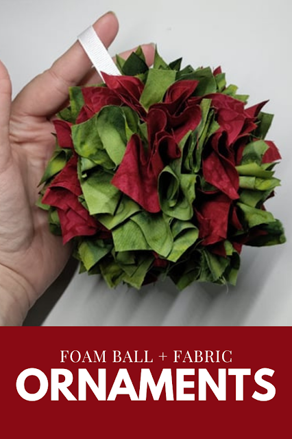 Fabric Scrap Christmas Balls