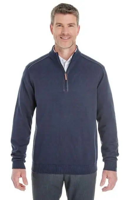 Devon & Jones DG478 - Men's Manchester Fully-Fashioned Quarter-Zip Sweater