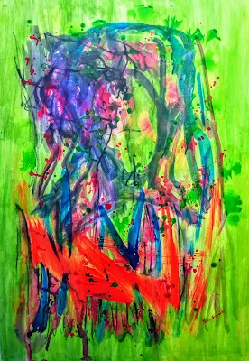 Chaotic bondage, Abstract Expressionism, Miabo Enyadike