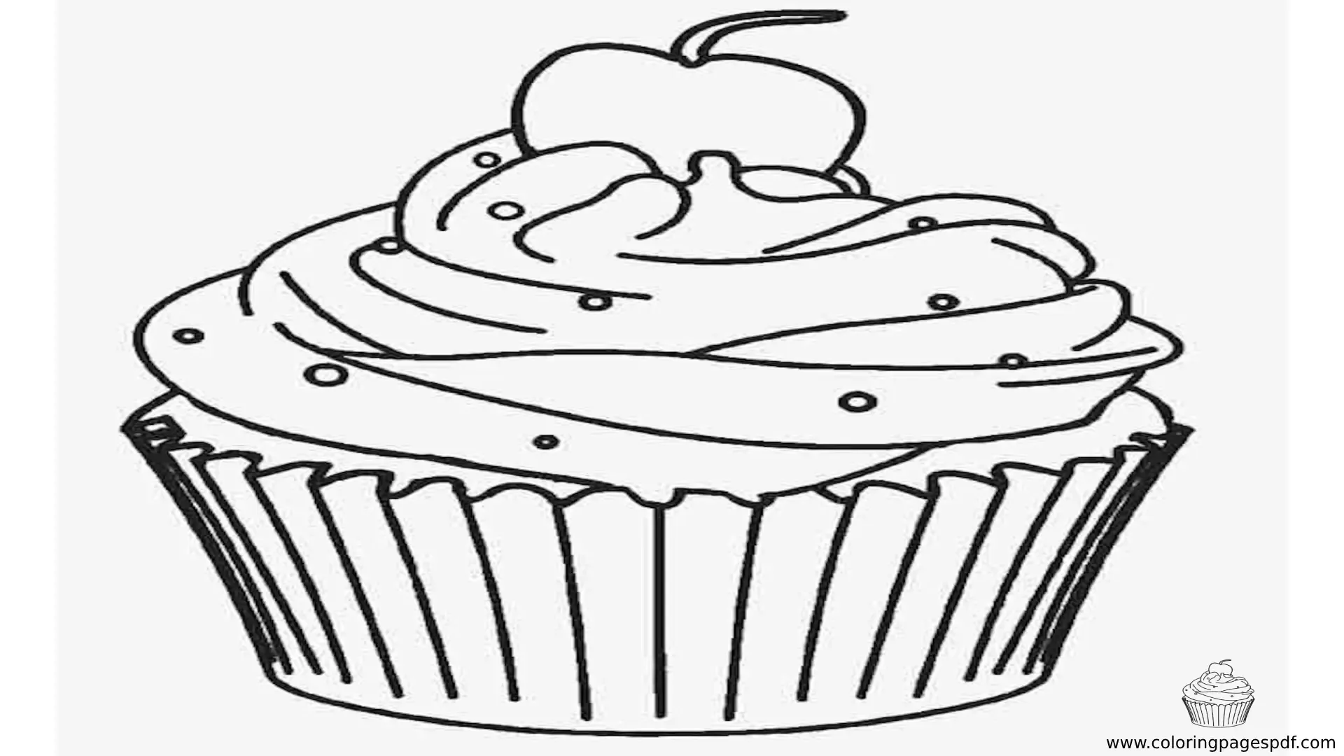 Cupcake Coloring Pages