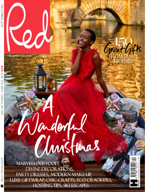 SMILE: Natasha Luwedde in Red UK December 2021 by Kate Davis-Macleod