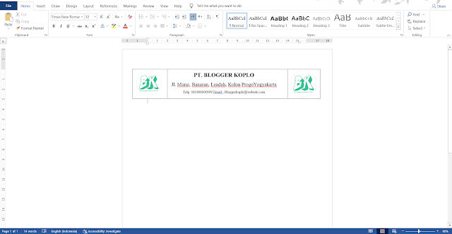 Cara Membuat Kop Surat dengan Logo di Microsoft Word