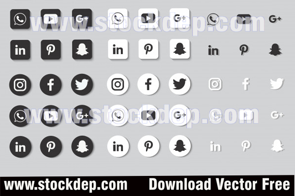 Free Social Media Icons Vector Art at stockdep.com