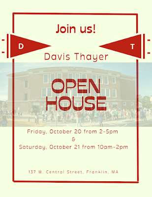 Davis Thayer Open House scheduled twice: (1) Oct 20 & (2) Oct 21