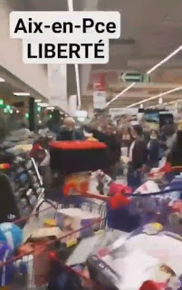 shopping cart protest France