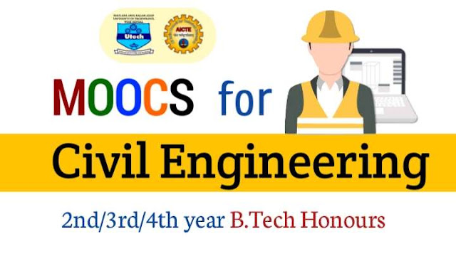 makaut moocs list 2021 for 3rd year,makaut moocs list 2021 2nd year,MAKAUT MOOCs List for Civil Engineering,