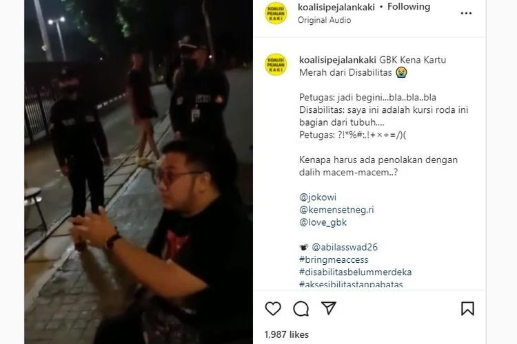 Petugas Senayan Larang Penyandang Disabilitas Masuk Kawasan GBK, Tuai Kecaman Publik