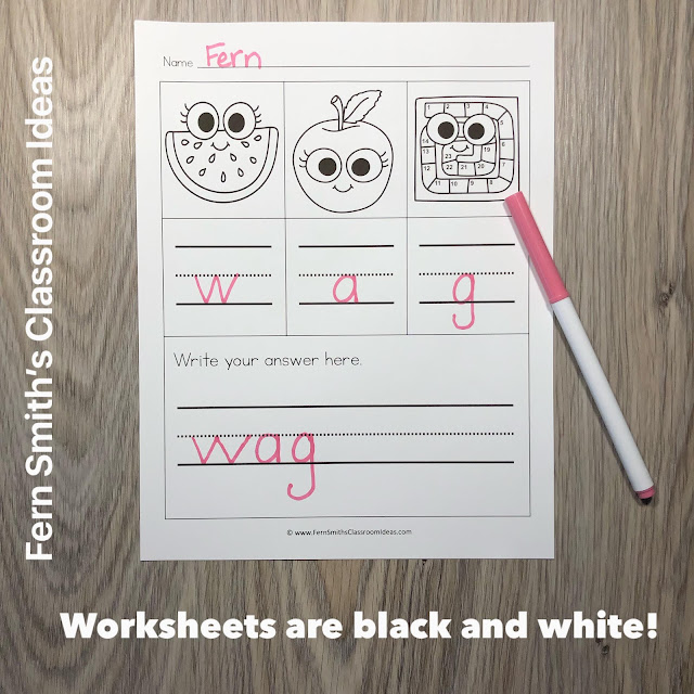 Grab This CVC Words - Centers and Worksheets for Mystery CVC Words Resource For Your Class Today!