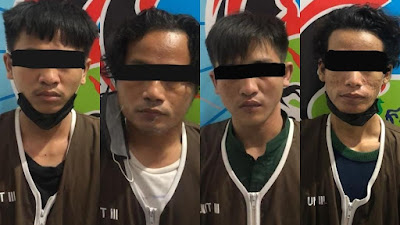 4 Pelaku Dibekuk Satresnarkoba Polrestabes Surabaya, Karena Simpan Barang Narkotika Jenis Sabu di Pos Satpam 