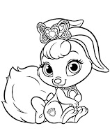 Berry - Snow White's bunny  Palace Pets coloring page