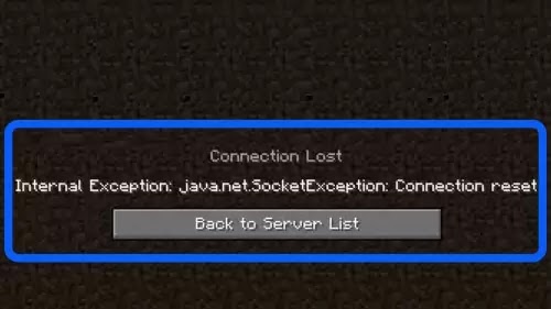 How To Fix Connection Reset Error in Minecraft 1.18.1 Internal Exception java.net.socketexception Problem Solved