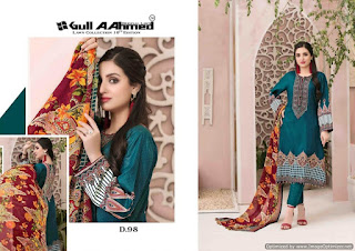 Gull ahmed vol 10 lawn Pakistani Dress