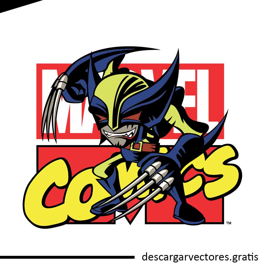 diseño vectorizado de Wolverine