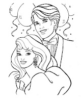 Barbie and Ken coloring page