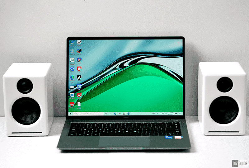 MateBook 14s with Audioengine A2+