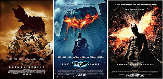 Batman: Początek/ Batman Begins (2005), Mroczny Rycerz/ The Dark Knight (2008), Mroczny Rycerz powstaje/ The Dark Knight Rises (2012)