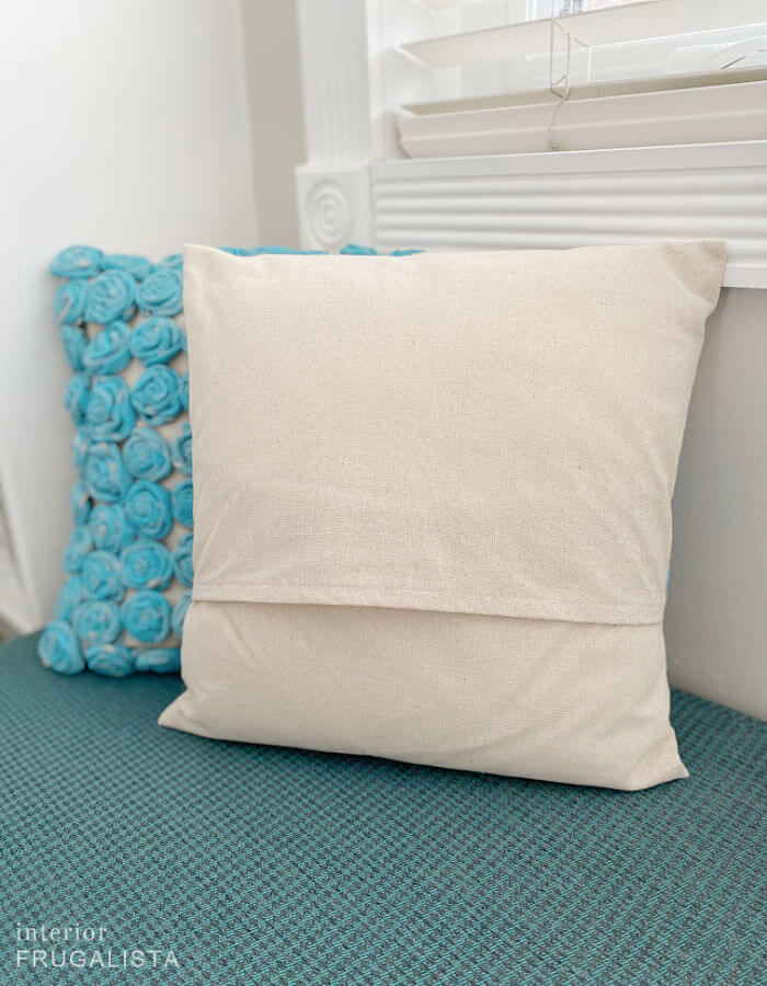 How to sew an easy envelope pillow cover for a beginner or novice sewer.