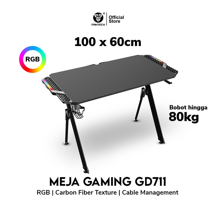 Meja Gaming RGB Fantech GD711 (Ukuran 100x60cm)