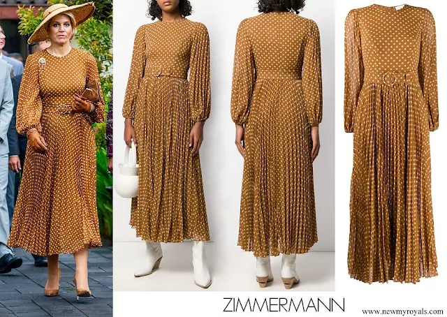 Queen Maxima wore ZIMMERMANN polka-dot print dress