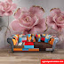 3D Pink Flowers Wall Background UG-Design # 550