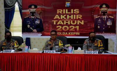 Kasus Menonjol di Tahun 2021, Berikut Penyampaian Kapolda Kepri