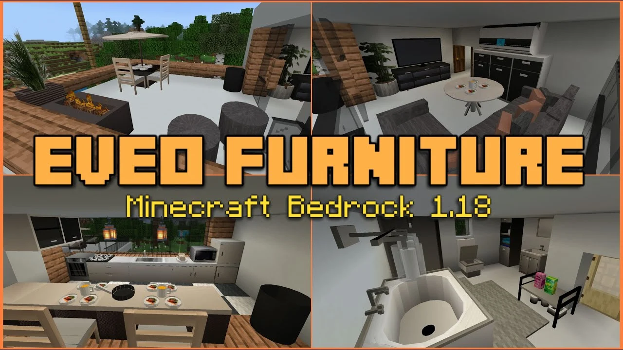 Addon Eveo Furniture para Minecraft Bedrock 1.19