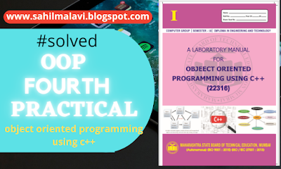 OOP solved 3rd practical | oop solved manual