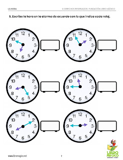 actividades del reloj para niños de primaria pdf