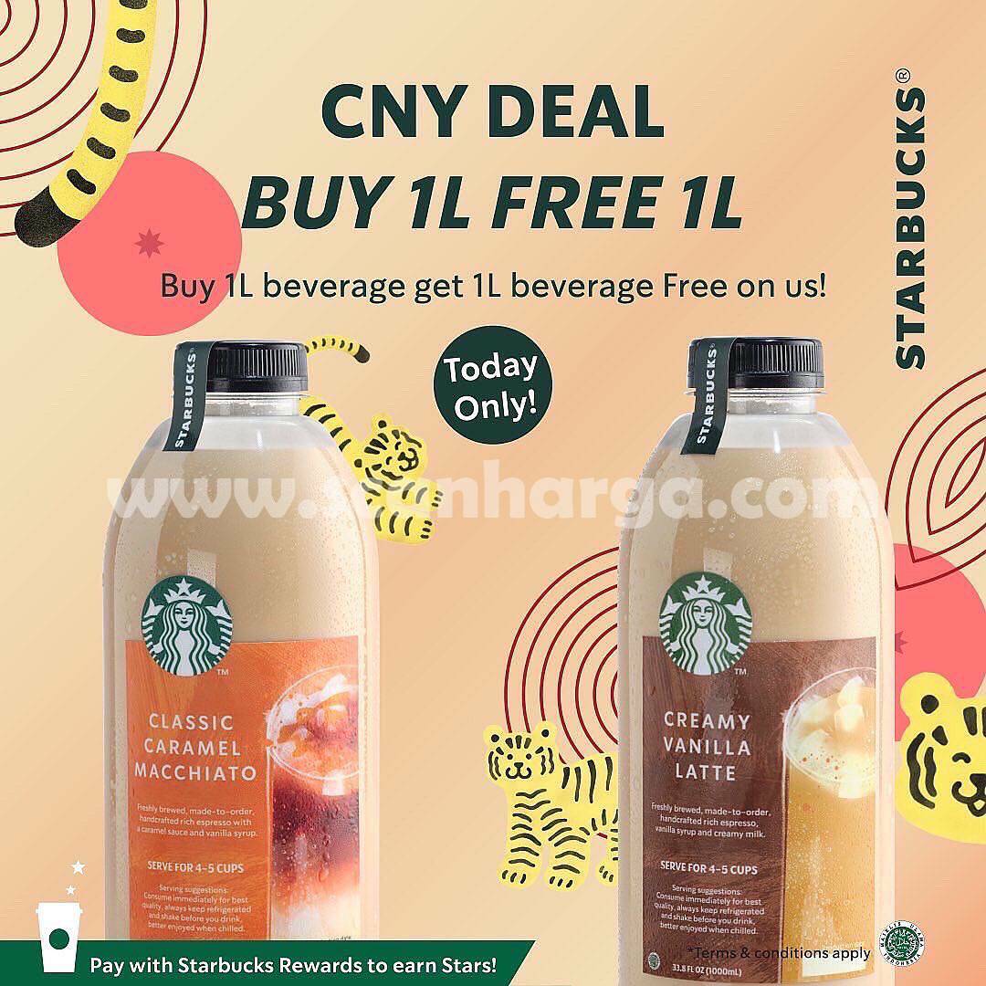 STARBUCKS Promo CNY DEALS Buy 1 Get 1 Free*