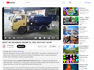 Screenshot halaman sedot WC Kedamean Gresik di YouTube