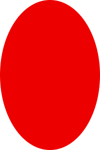 Red oval shape