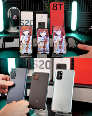 Google Pixel 5 x OnePlus 8T x Samsung S20 FE Full comparison