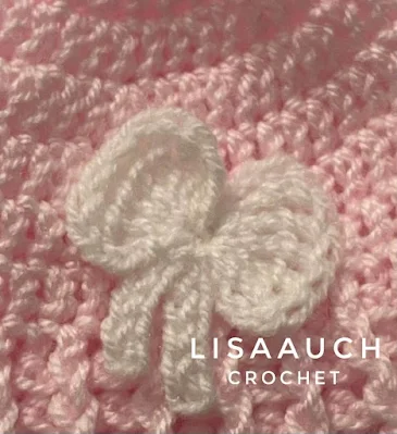 Easy crochet BOW pattern to add to a crochet baby hat