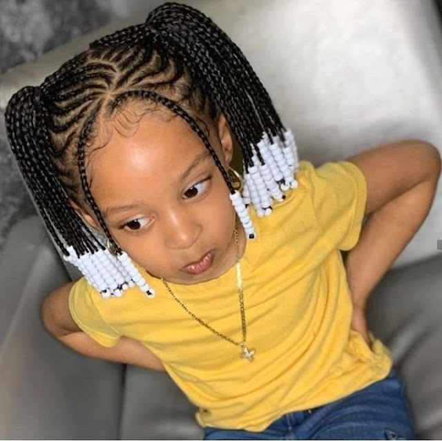 Braid Hairstyles with Beads for Little Girls