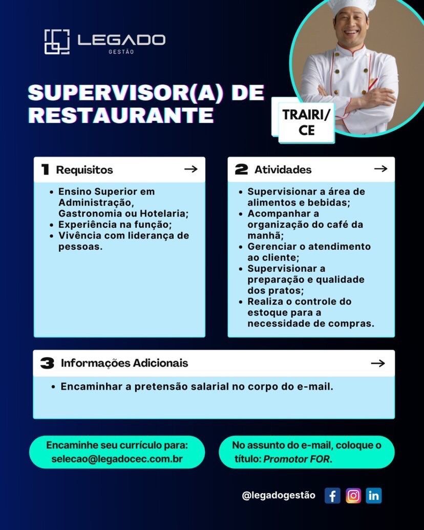 Supervisor(a) de Restaurante