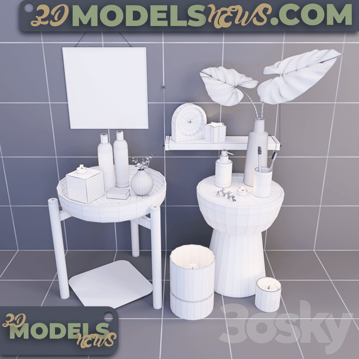 Decorative set in the bathroom model 4