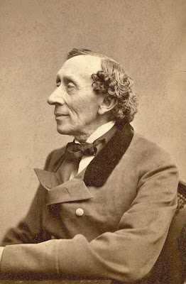 Old tan colored portrait of Hans Christian Andersen