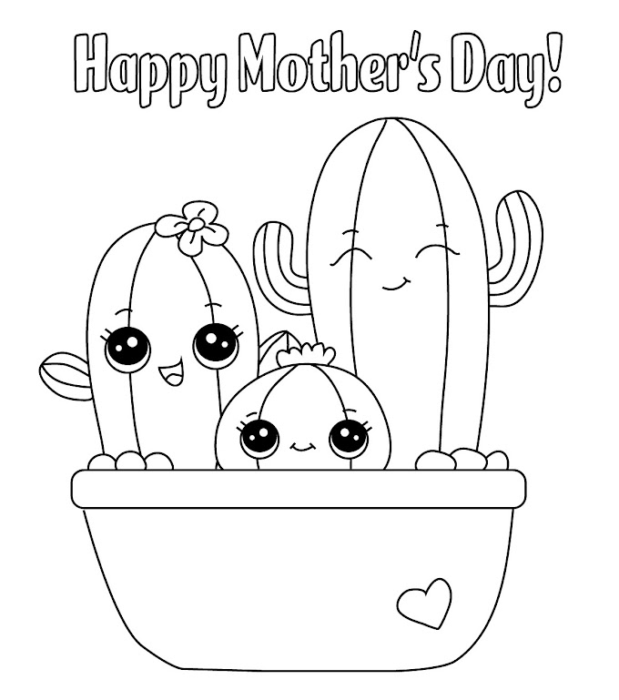 Happy mother's day coloring pages