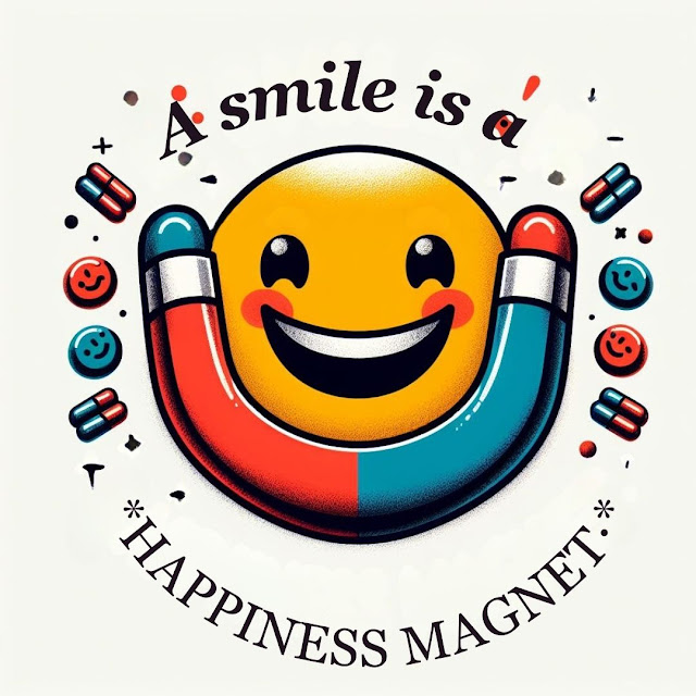 A smile is a happiness magnet.