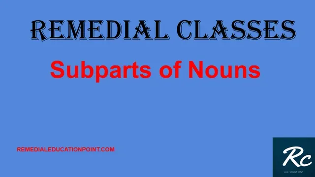 Subparts of Noun