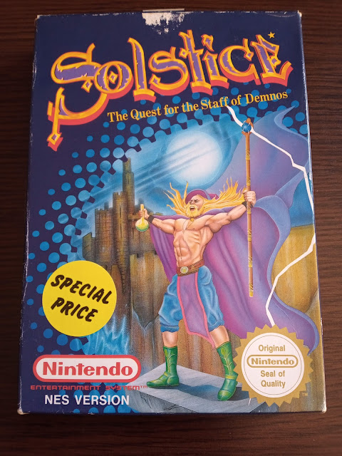 Juego de NES Solstice. Portada por delante