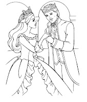 Princes and princess coloring page