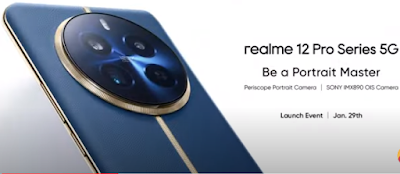 "Realme 12 Pro 5G" लॉन्च डेट है 29 जनवरी 2024 को  होने वाला है, ये  स्मार्टफोन मार्केट में एक महत्वपूर्ण दिन को चिह्नित करेगा। इस मोबाइल से  हम उम्मीद कर सकते हैं कि एक नई तकनीक और आइनोवेटिव फीचर्स का परिचय होगा जो AI दुनिया के साथ मेल खाएगा।