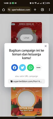 cara membagikan twibbon agar digunakan banyak orang