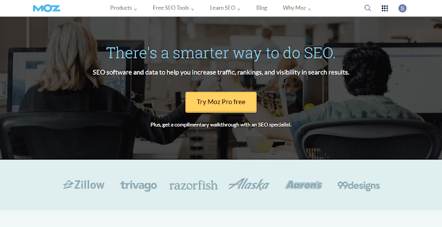 MOZ website home page
