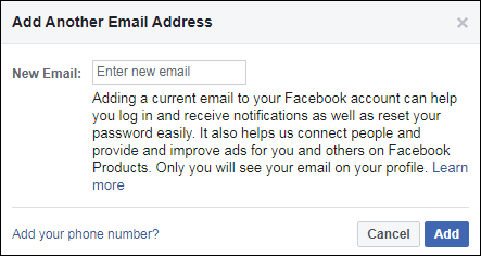 Add Email Address