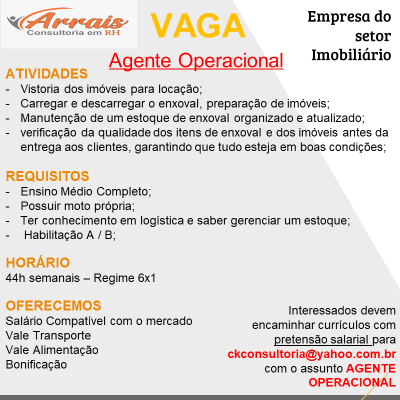 AGENTE OPERADOR - FORTALEZA/CE